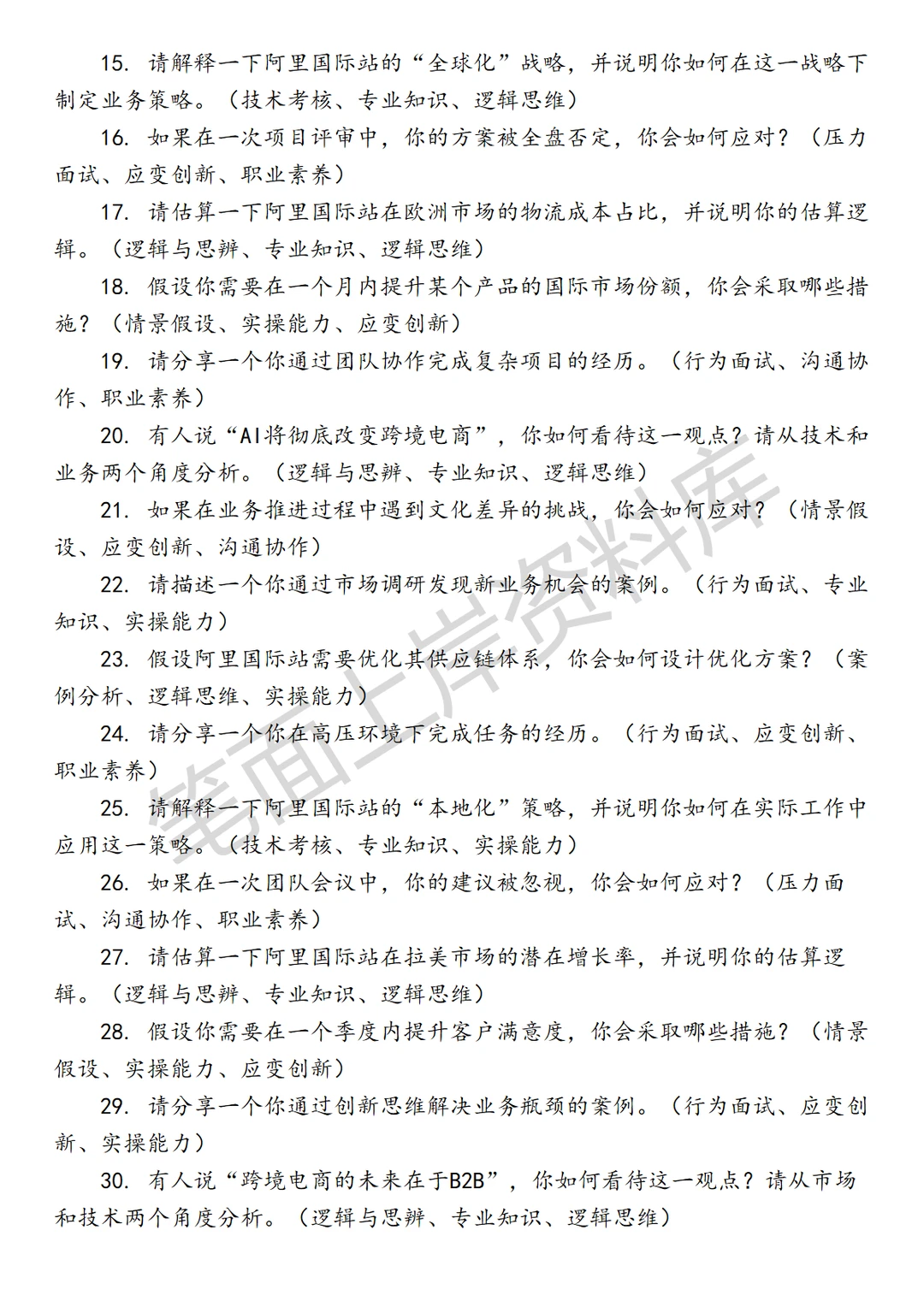 阿里国际站业务策略