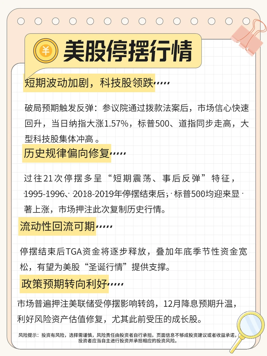 美国国会停摆对美股的影响