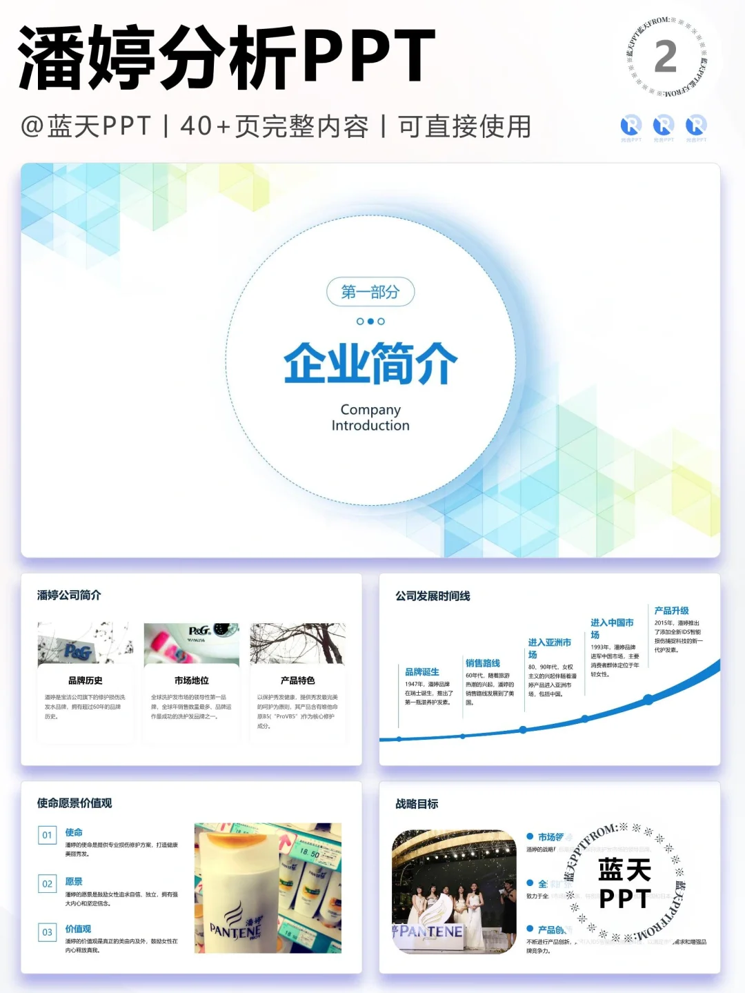 【069】潘婷战略分析营销策略 SWOT PPT