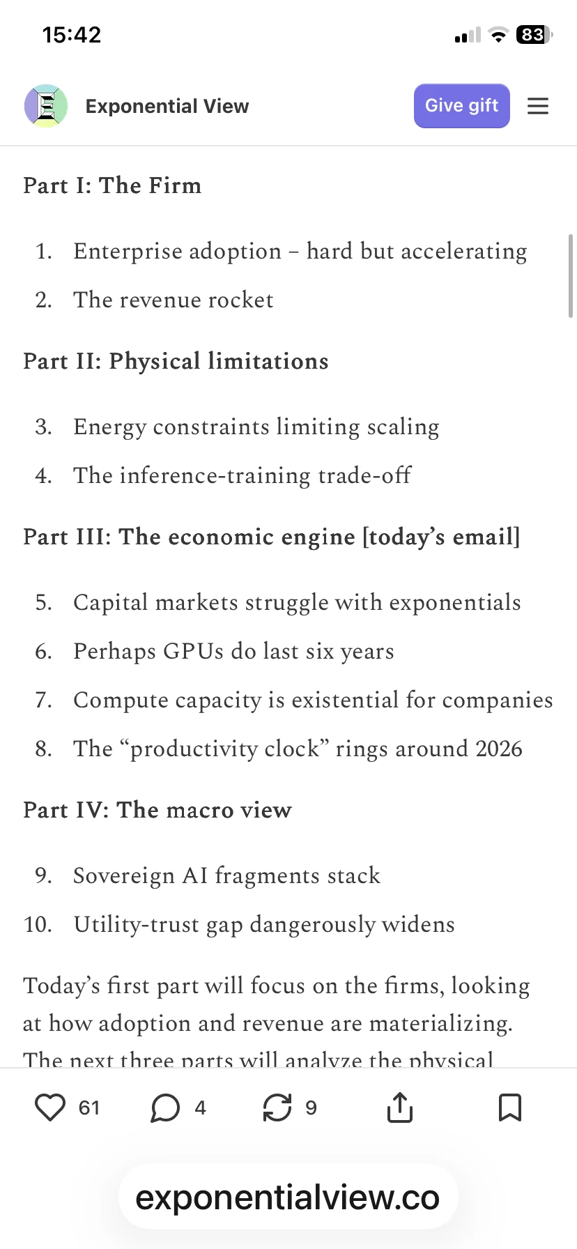 本周高质量信息来源：Exponential View