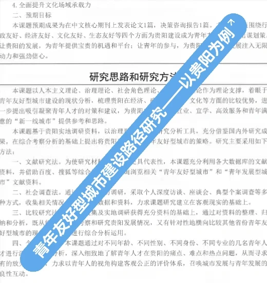青年友好型城市建设路径研究——以贵阳为例