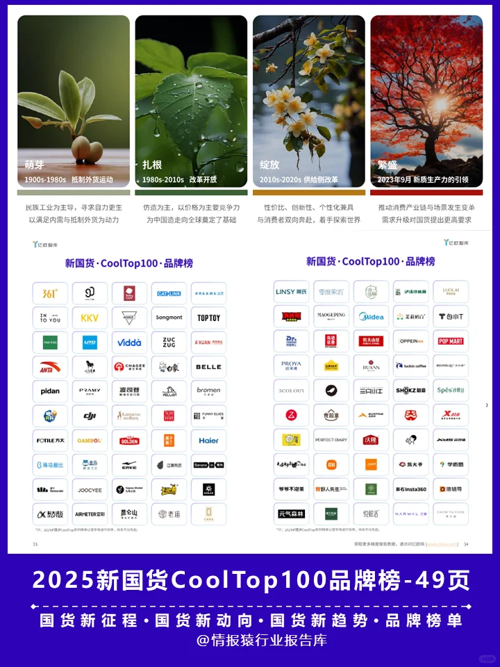 一份资料遍览2025新国货CoolTop100品牌