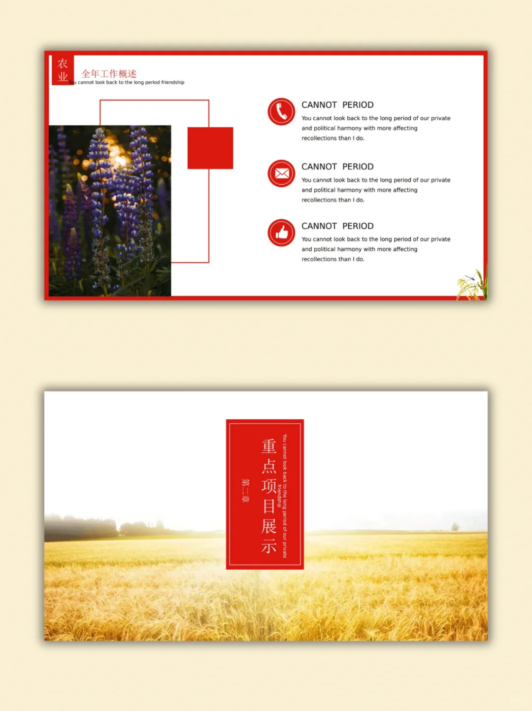 【730】喜庆丰收农业行业年终总结计划 PPT