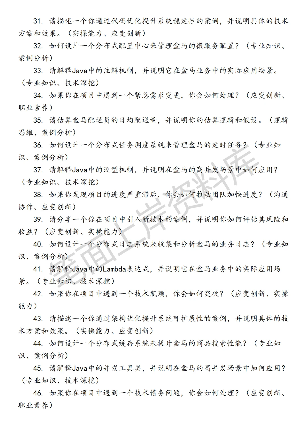 盒马JAVA开发工程师