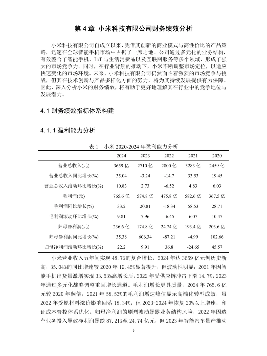 小米科技有限公司财务绩效分析