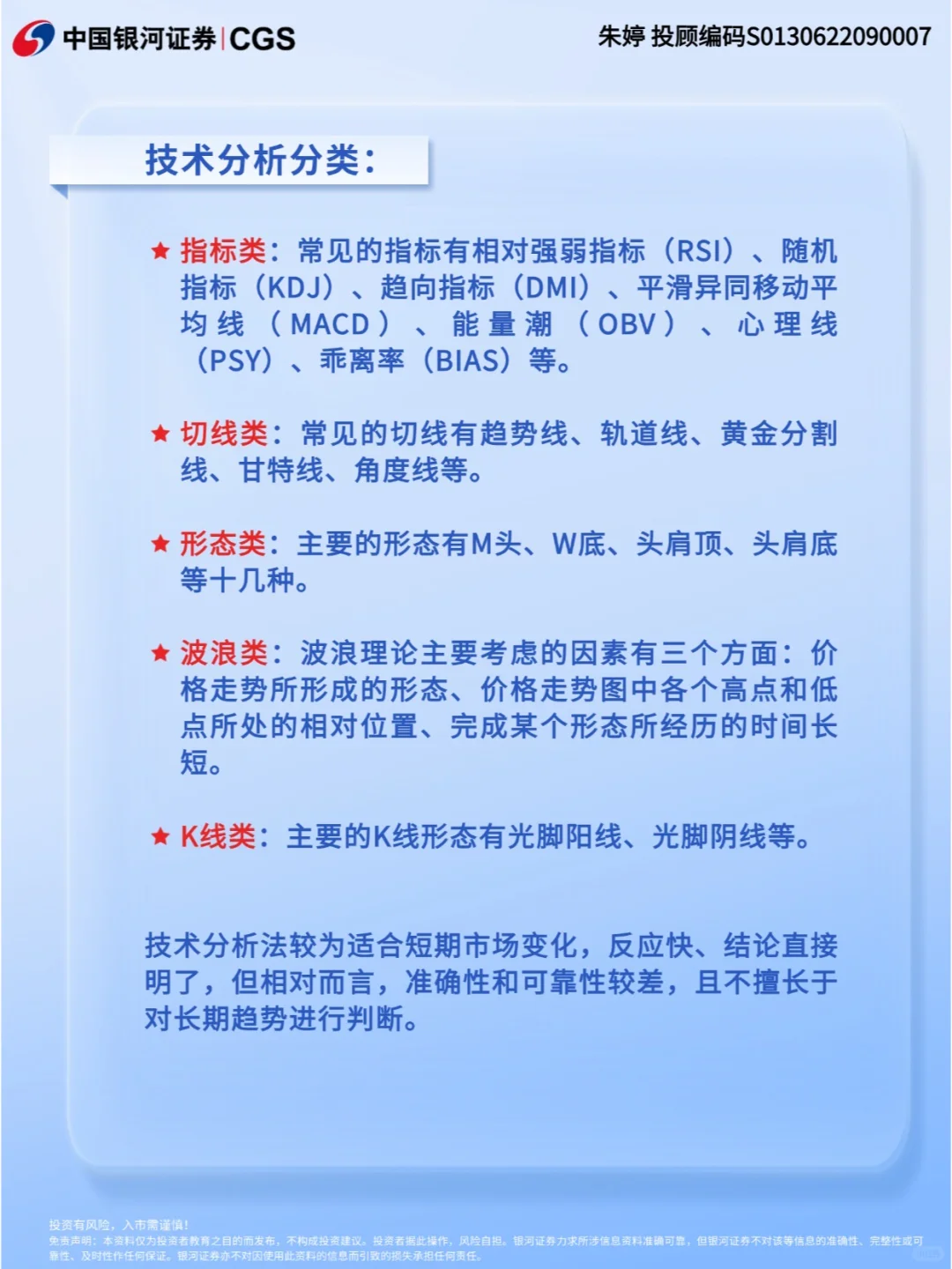 金融投资小词典--技术面分析