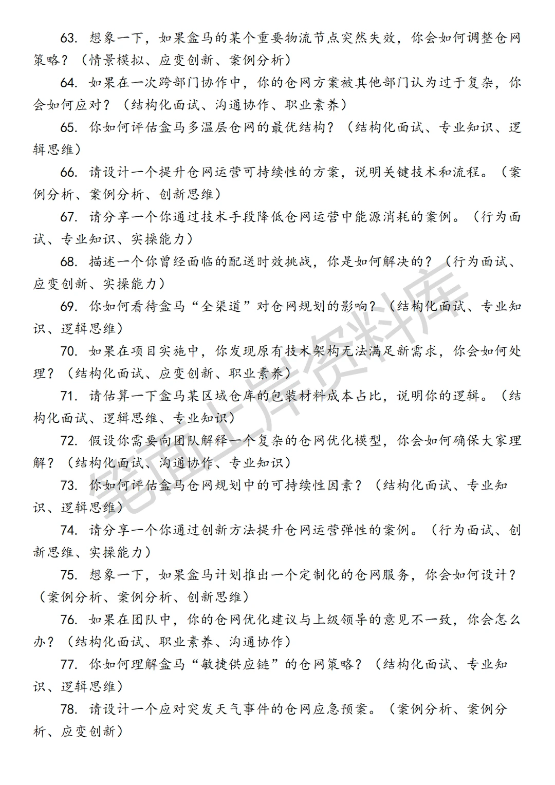 盒马仓网规划及策略运营