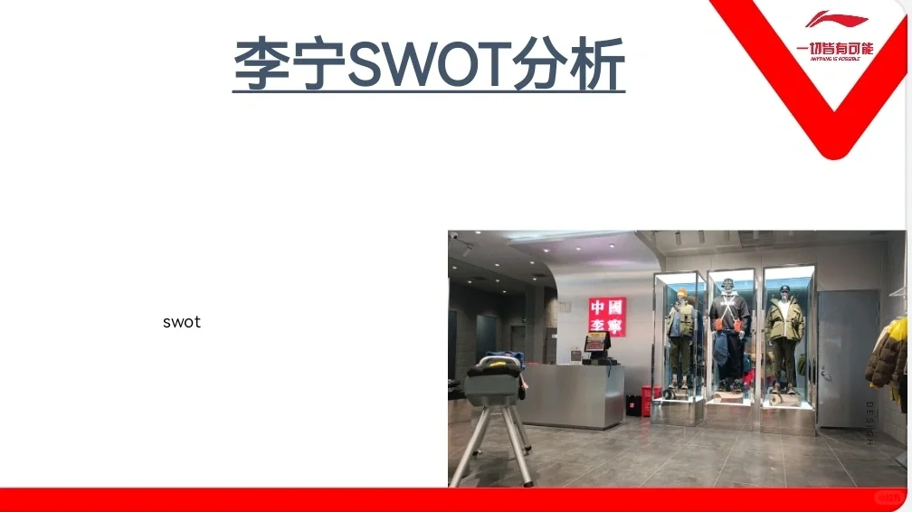 中国李宁swto分析PPT