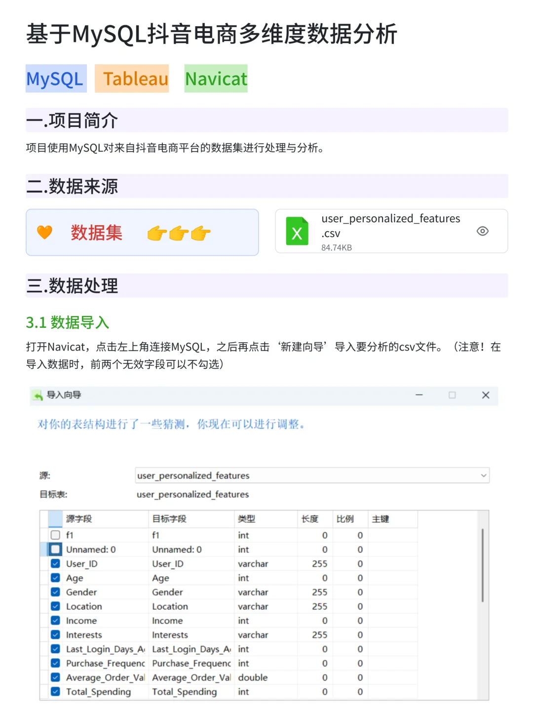 基于MySQL+Tableau抖音电商多维度数据分析