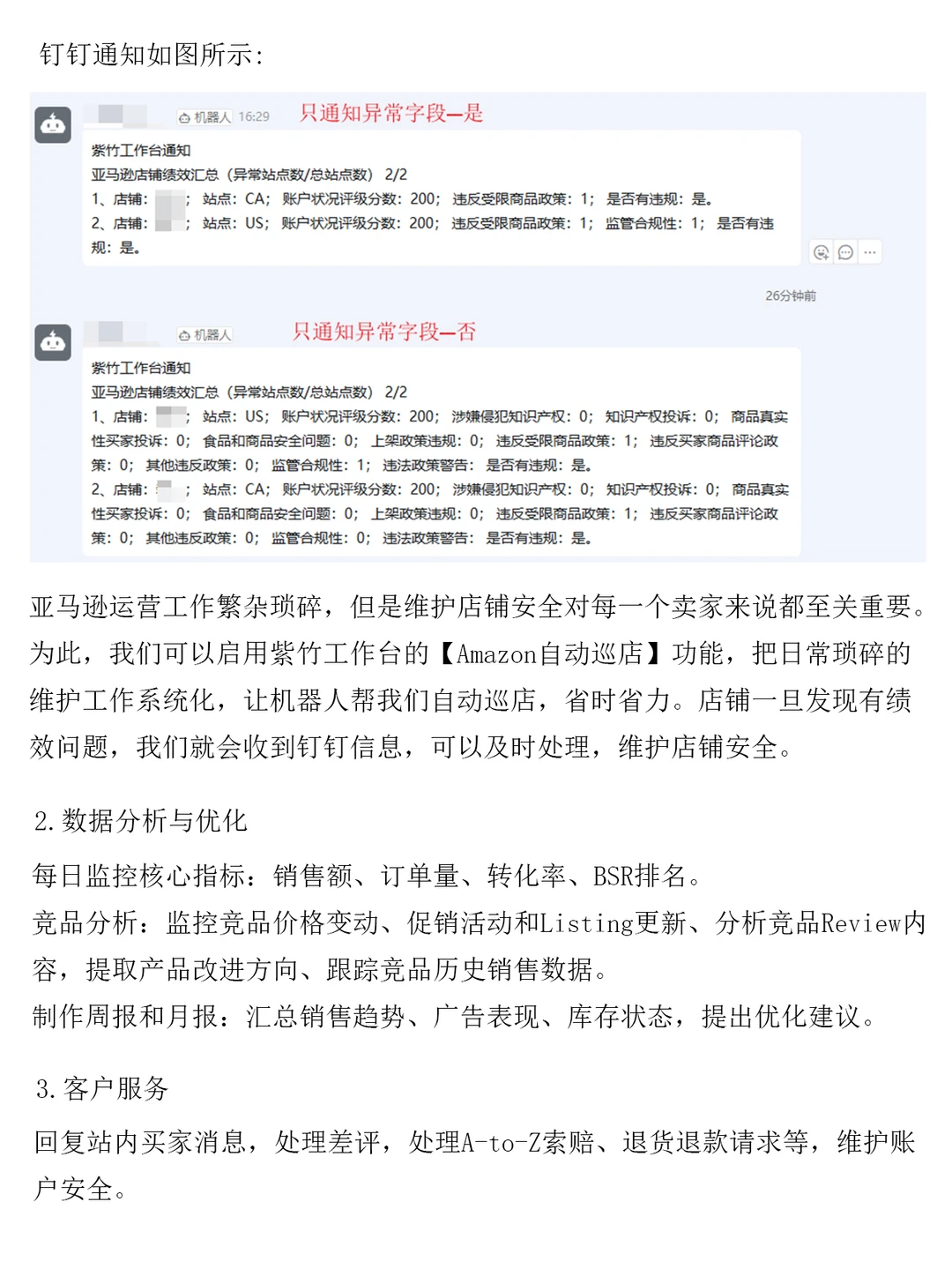 亚马逊运营每天都在做什么?(自动巡店?)