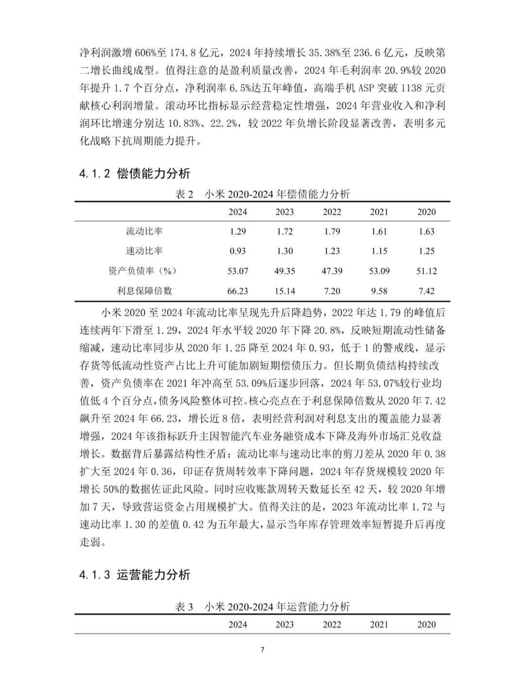 小米科技有限公司财务绩效分析