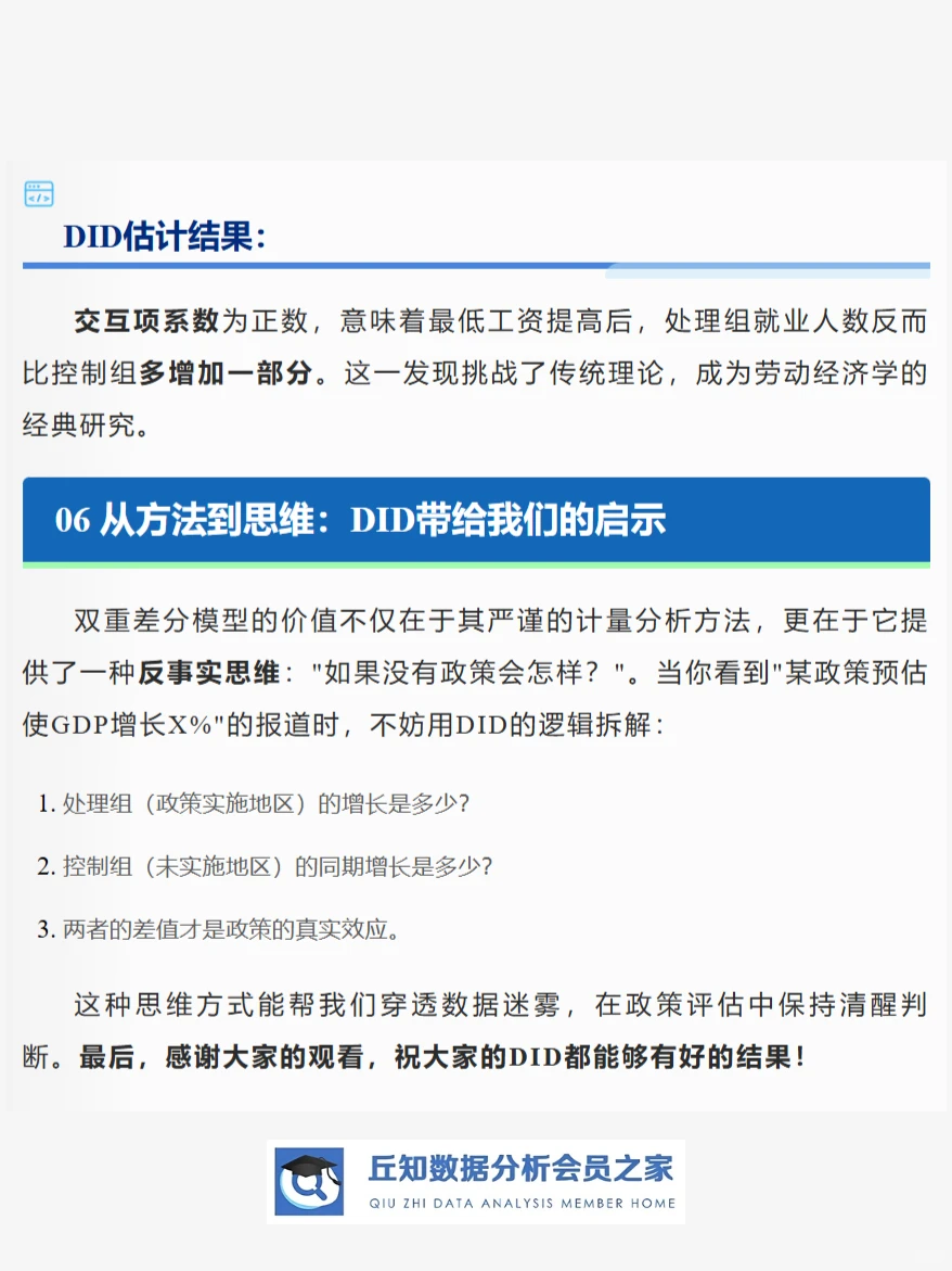 一文搞懂双重差分模型DID，附Stata代码案例