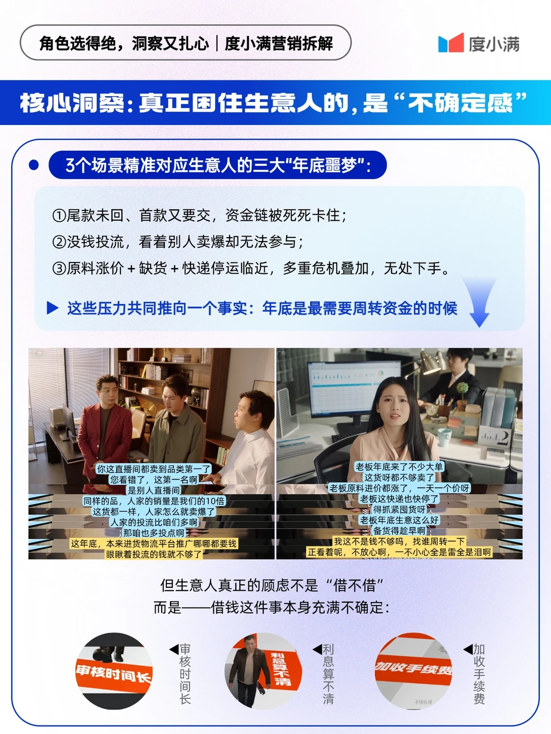 角色选得绝,洞察又扎心|度小满营销拆解