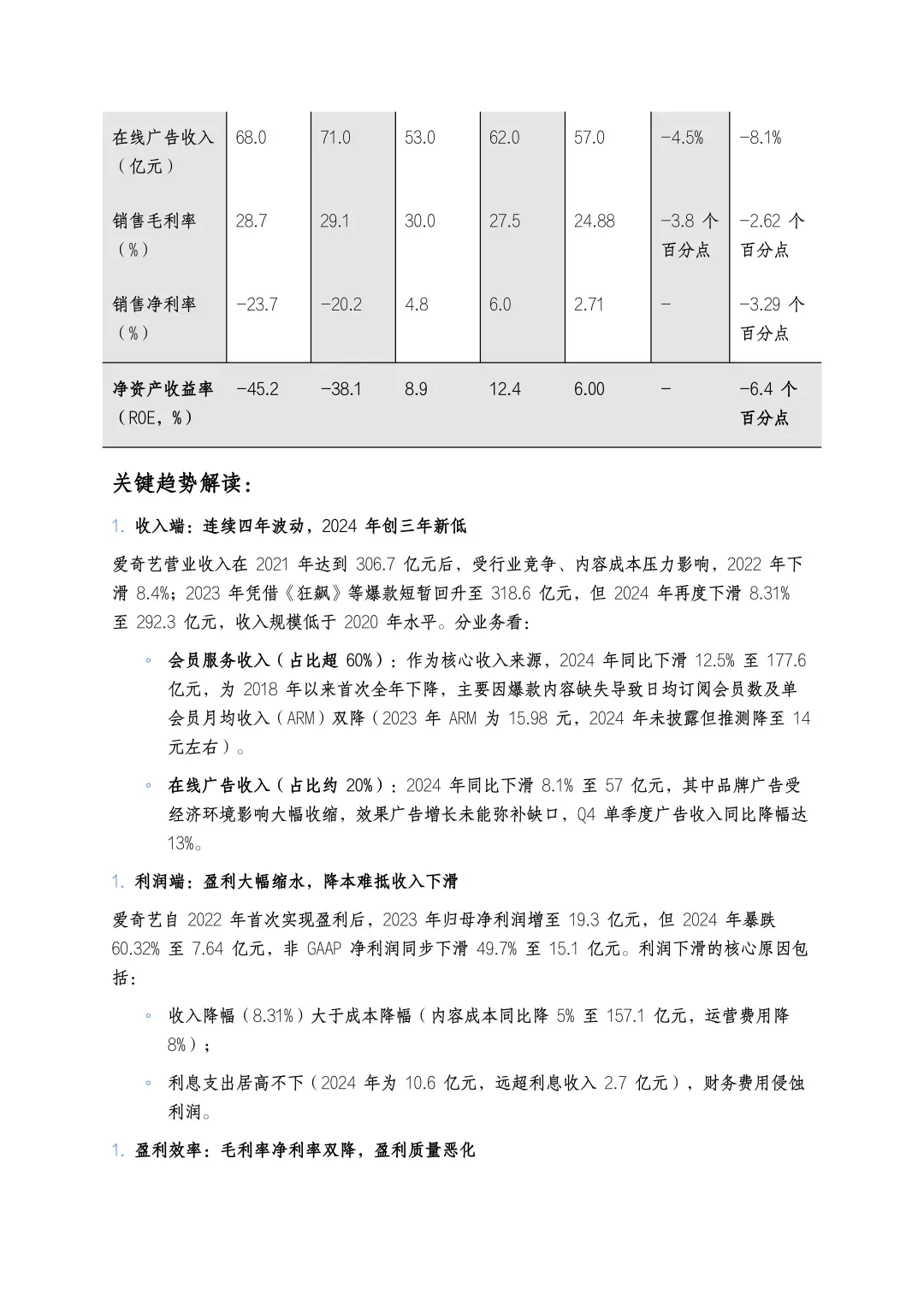 财务分析报告——以爱奇艺为例