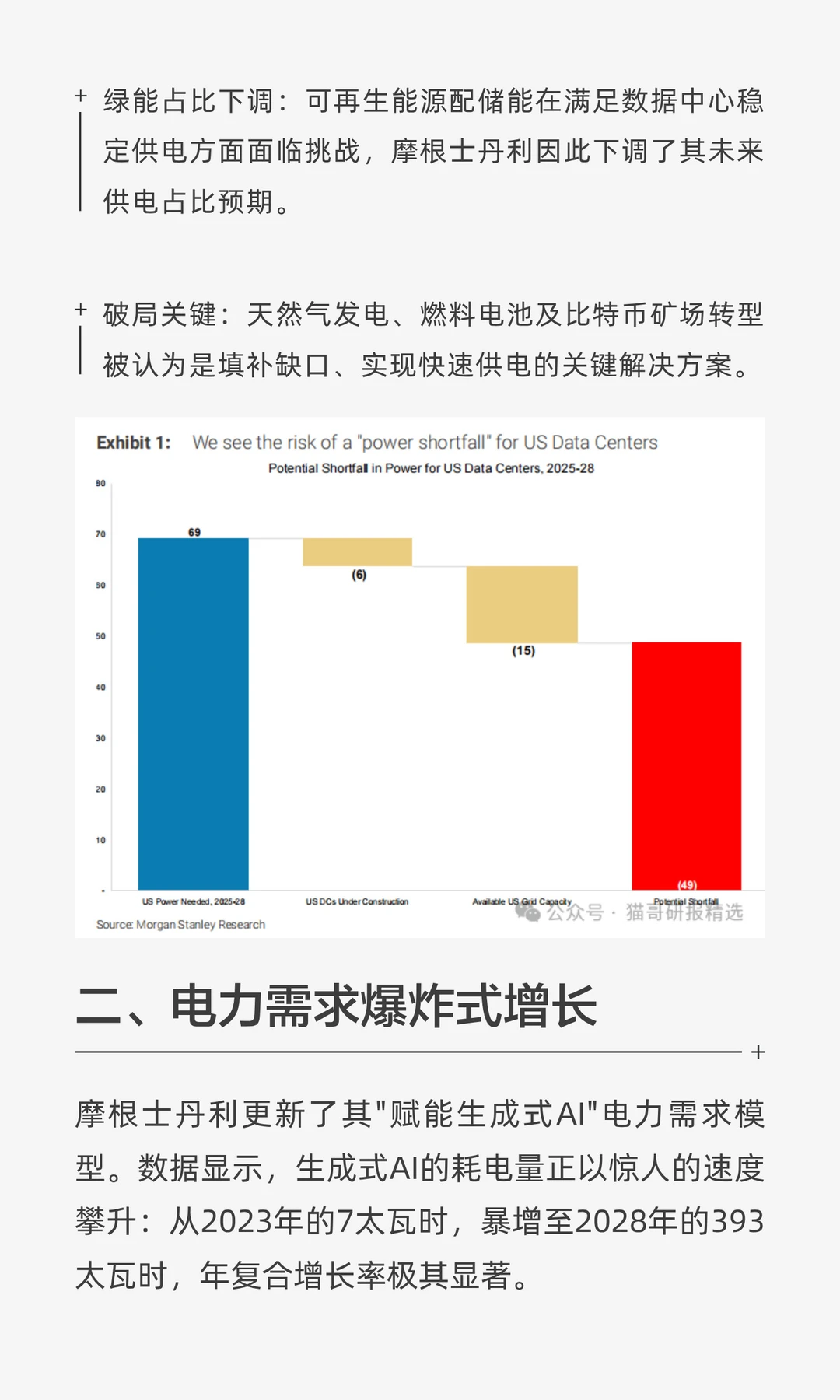 摩根士丹利研报：如何把握电力荒的布局机遇
