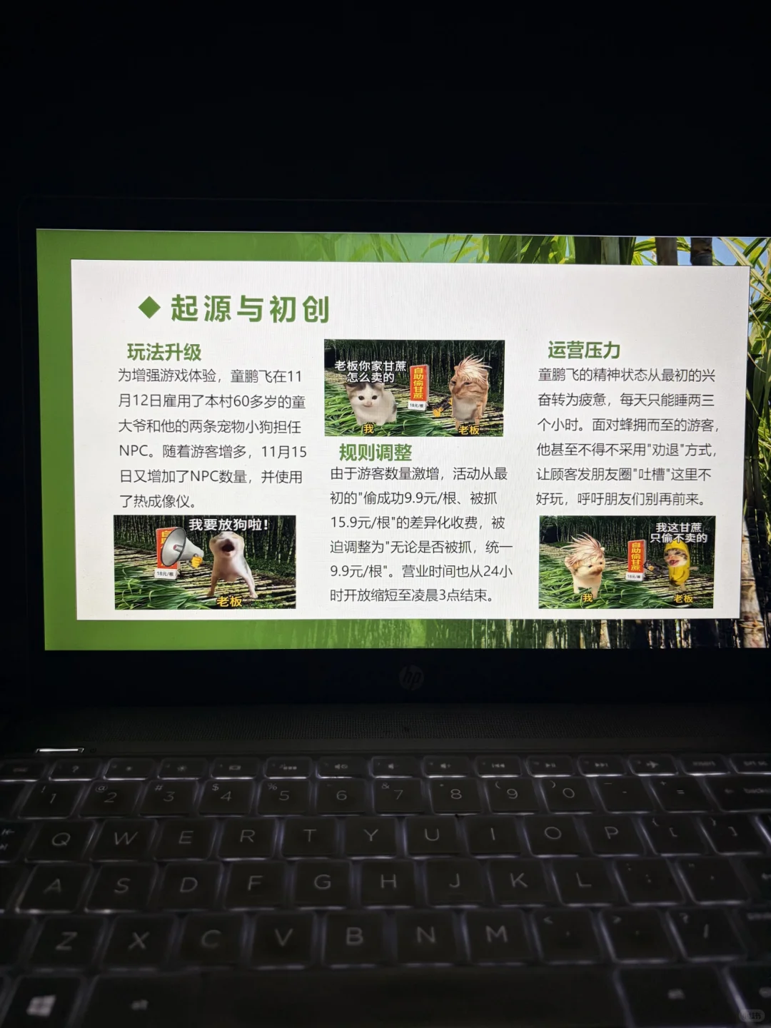 可偷甘蔗地爆火事件ppt，时事热点