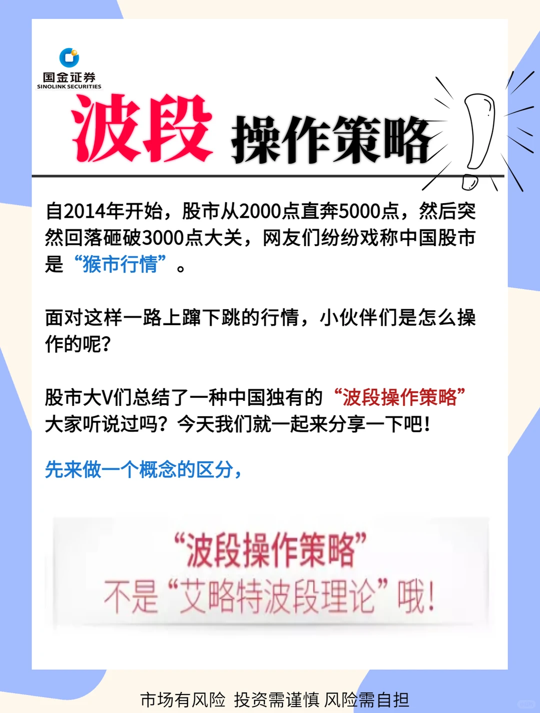 波段操作策略-不是“艾略特波浪理论”哦