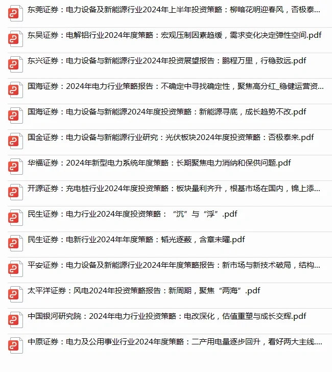 14份合集|2024年最新电力行业年度策略研报