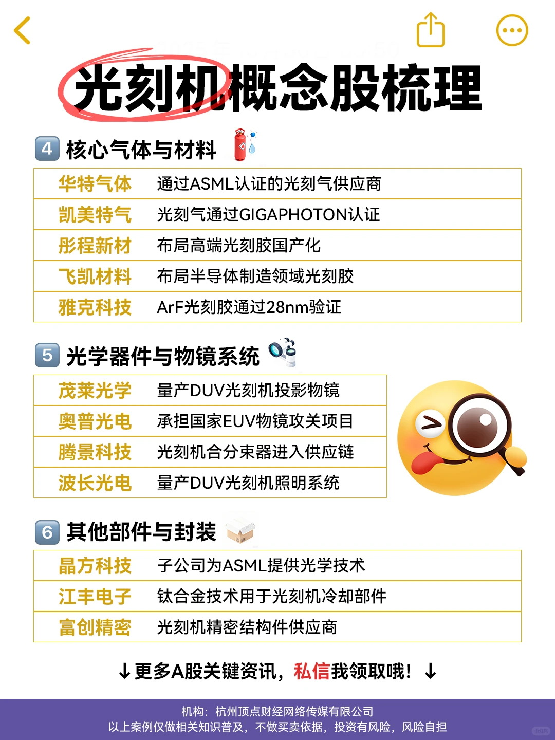 科技波动中找机会，光刻机概念梳理