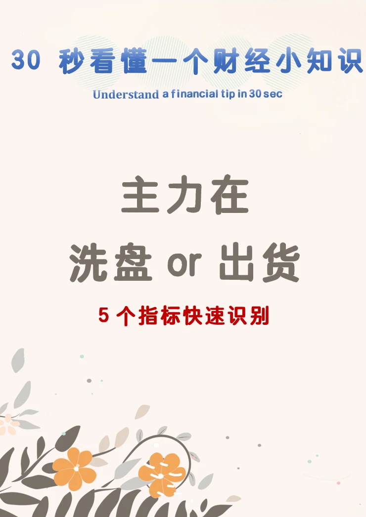 5个指标快速判断主力意图