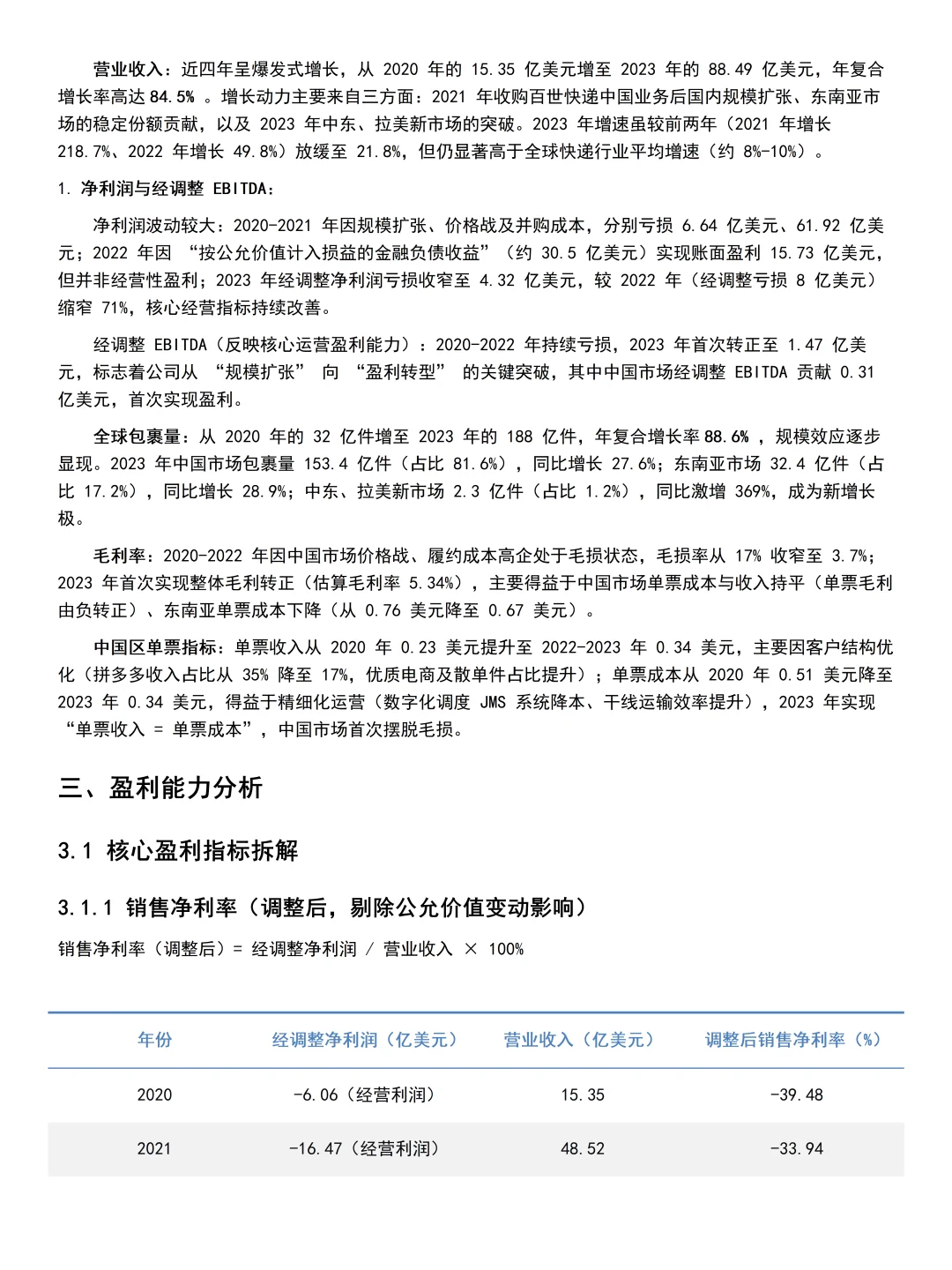 2021-2024年极兔快递财务分析报告参考?
