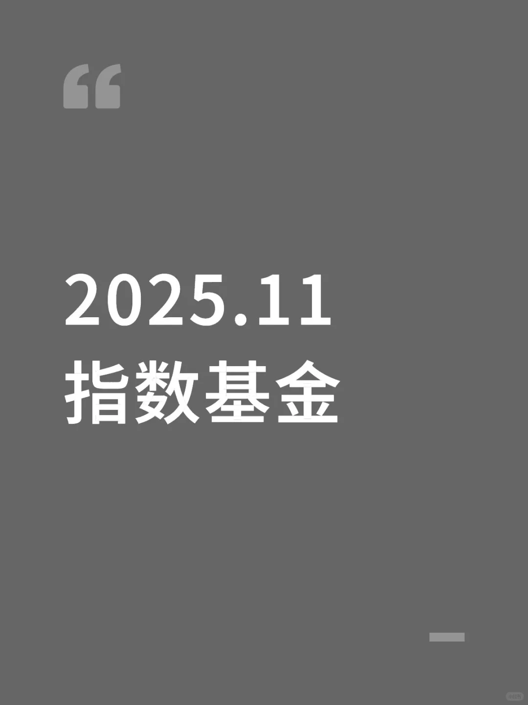 2025.11指数基金记录
