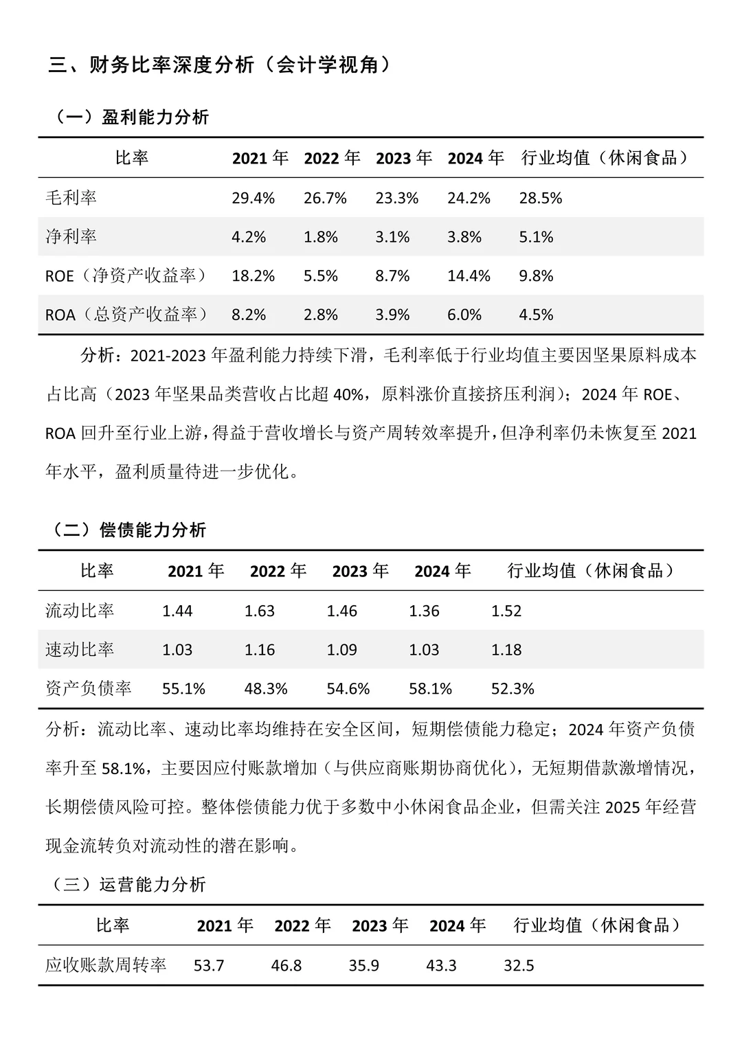 三只松鼠财务分析报告参考?