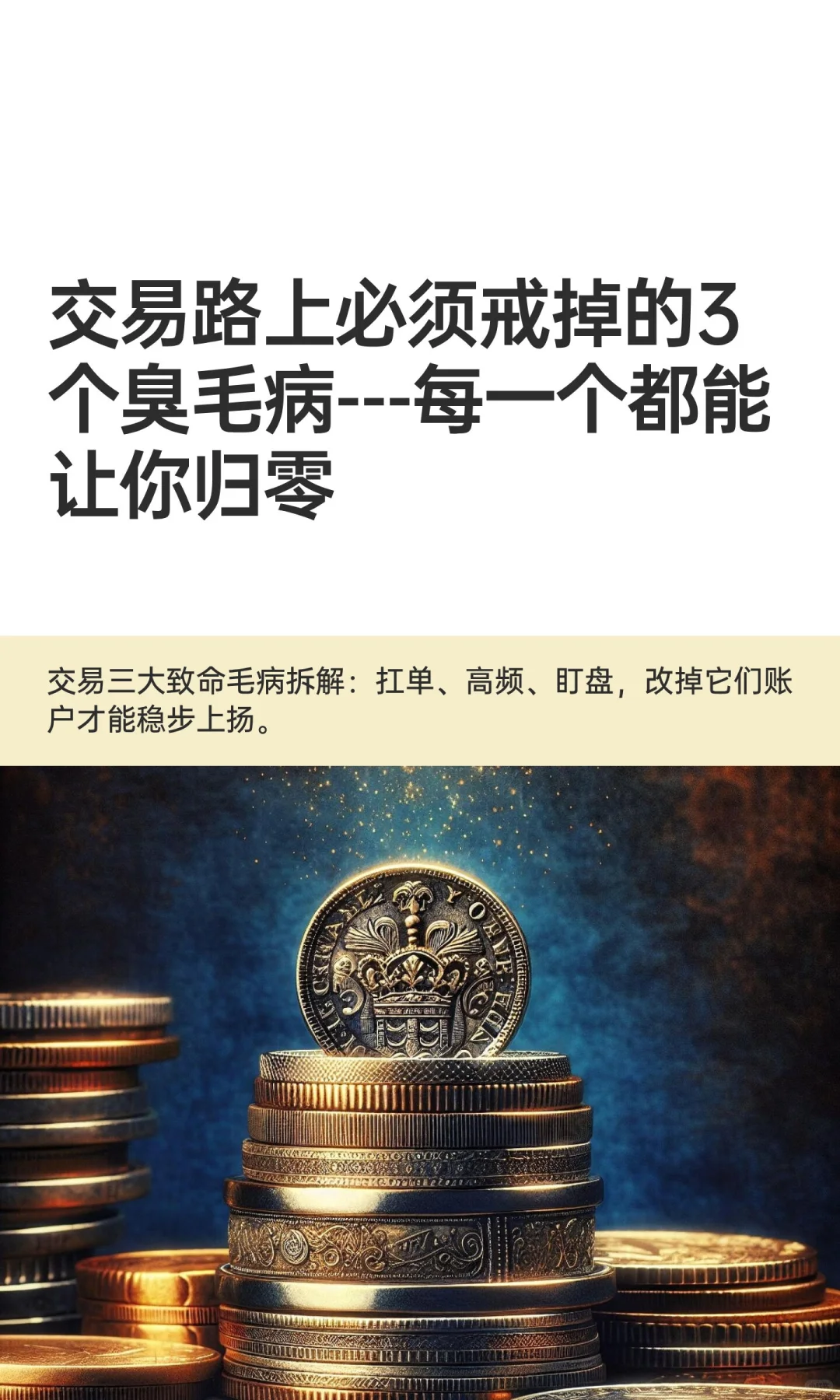 交易路上必须戒掉的3个臭毛病---每一个都能