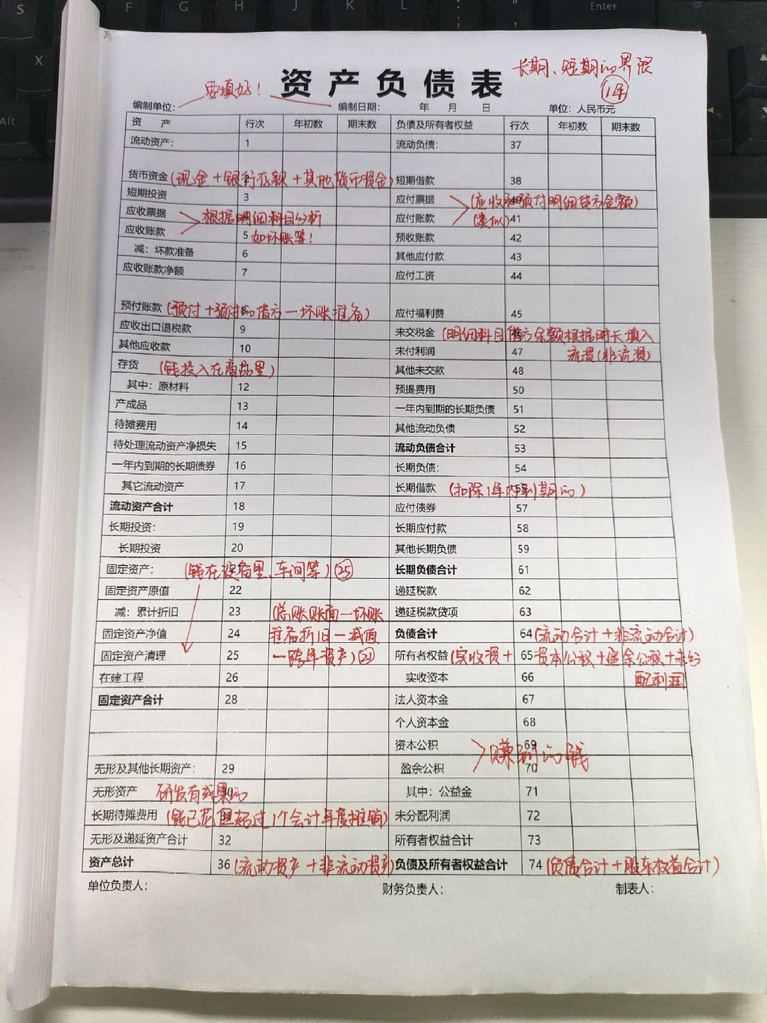 熬了两夜，终于把三大报表搞定了！