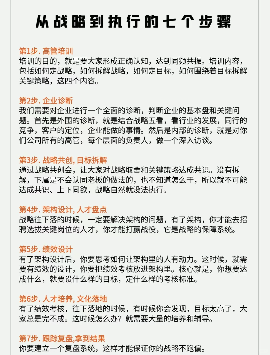 从战略到执行的七个步骤