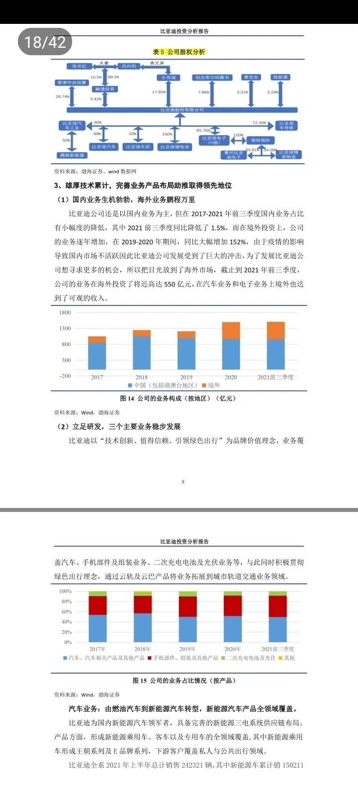 比亚迪分析报告