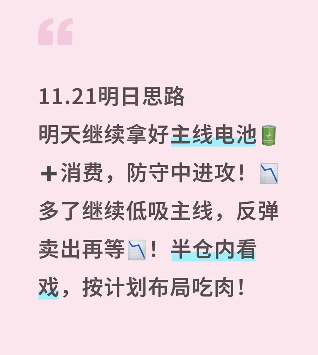 11.21明日操作：危中寻机！