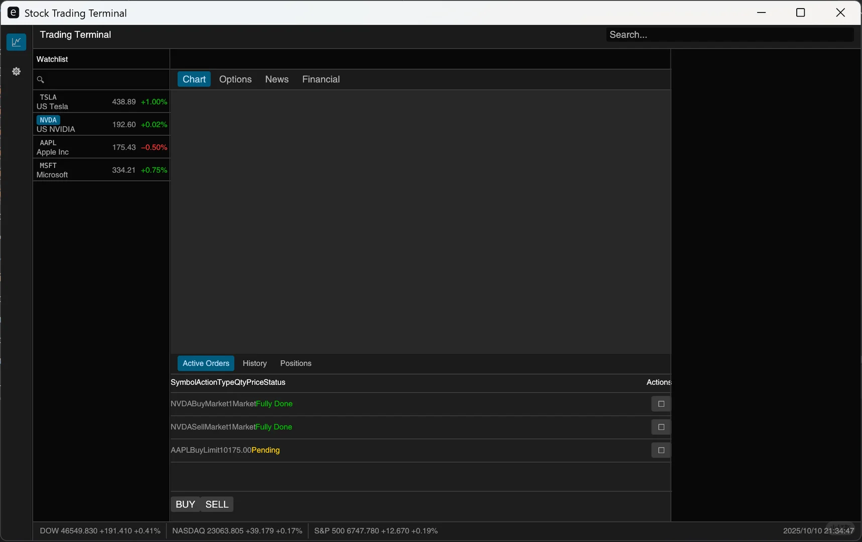 03:手搓交易软件-增加中间面板