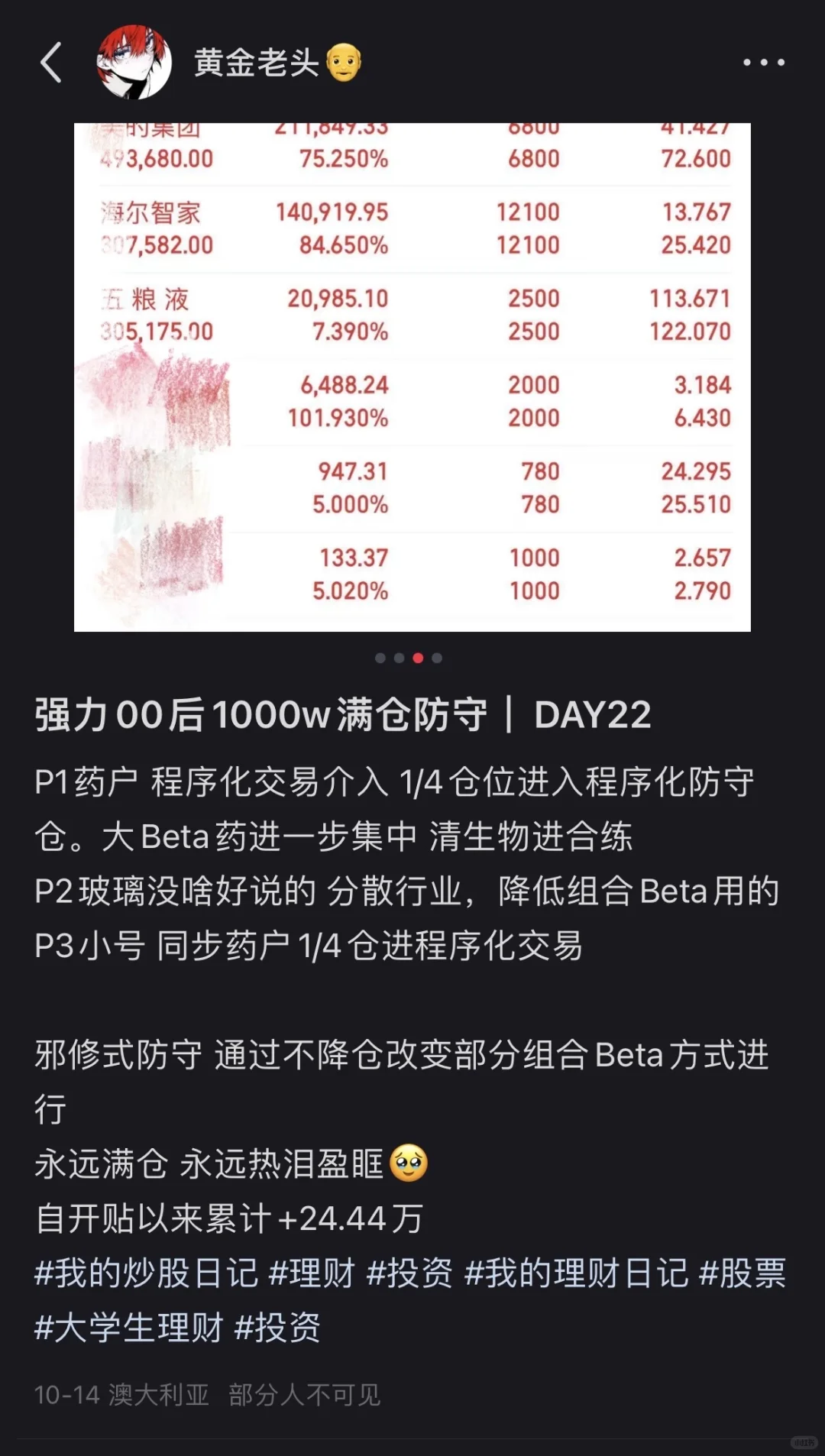 强力00后1000w股票给我狠狠回血｜DAY44