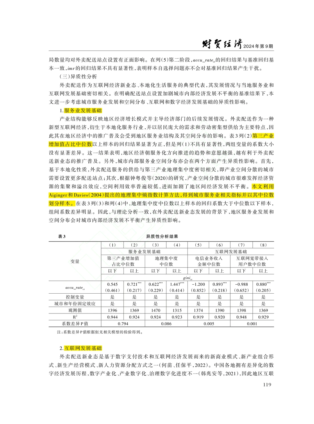 文献分享‖新业态发展与城市内部经济不平衡