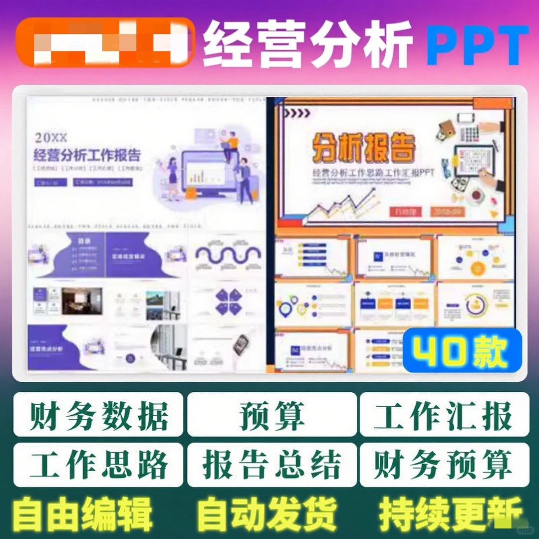 公司经营分析PPT模板企业工作思路整理报告