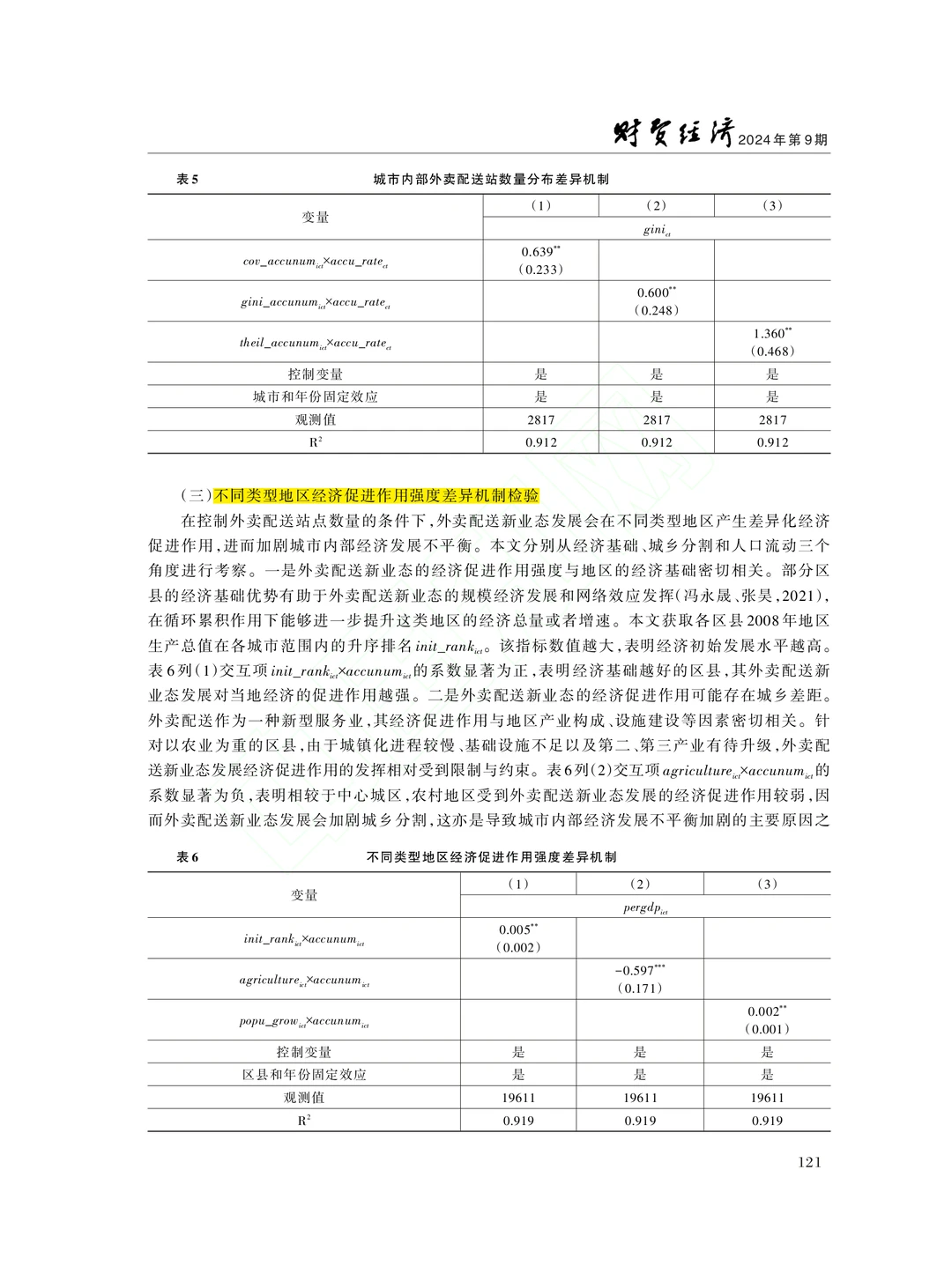 文献分享‖新业态发展与城市内部经济不平衡