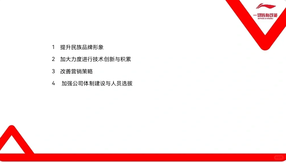 中国李宁swto分析PPT