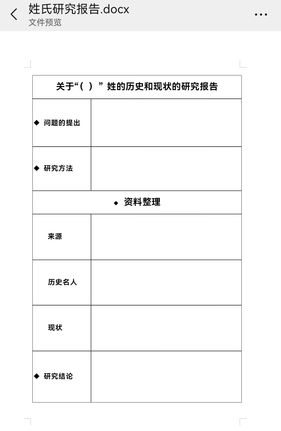 姓氏研究报告