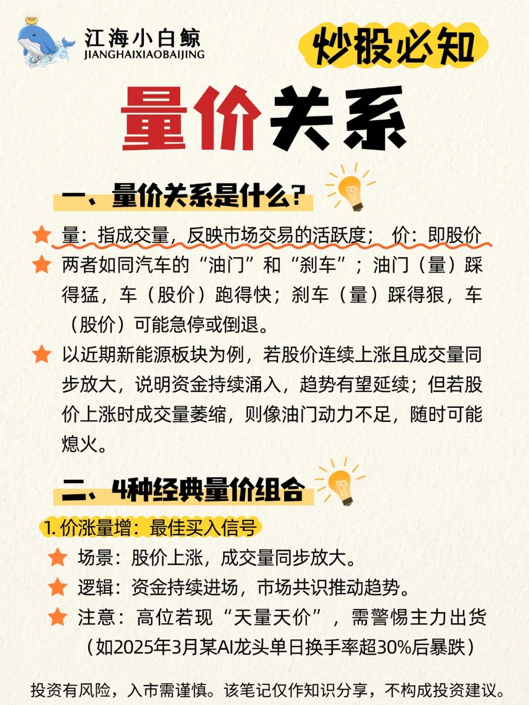 ?炒股人必知：量价关系