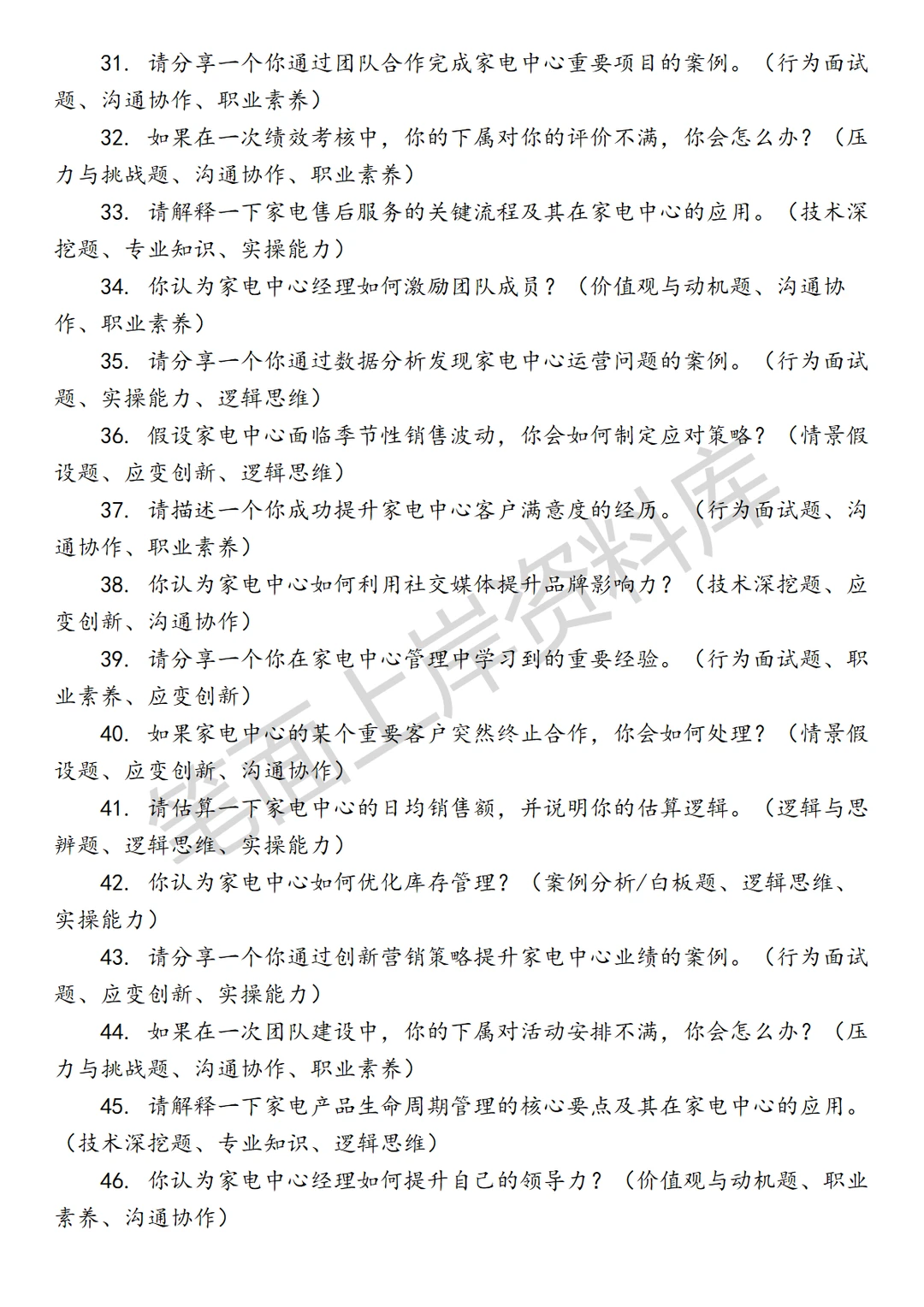 家电菜鸟家电中心经理