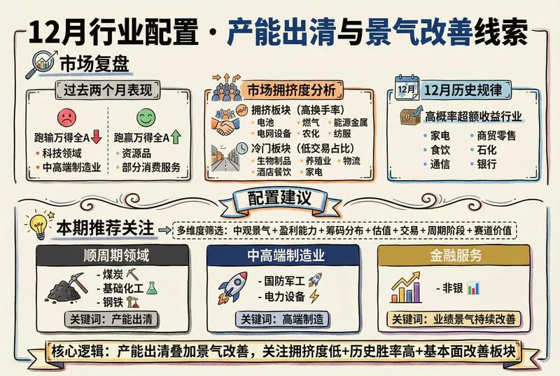 12月行业配置·产能出清与景气改善线索