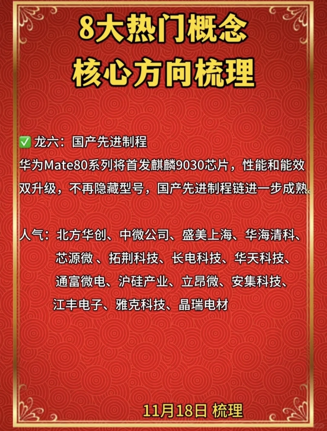 11月19日各概念股梳理