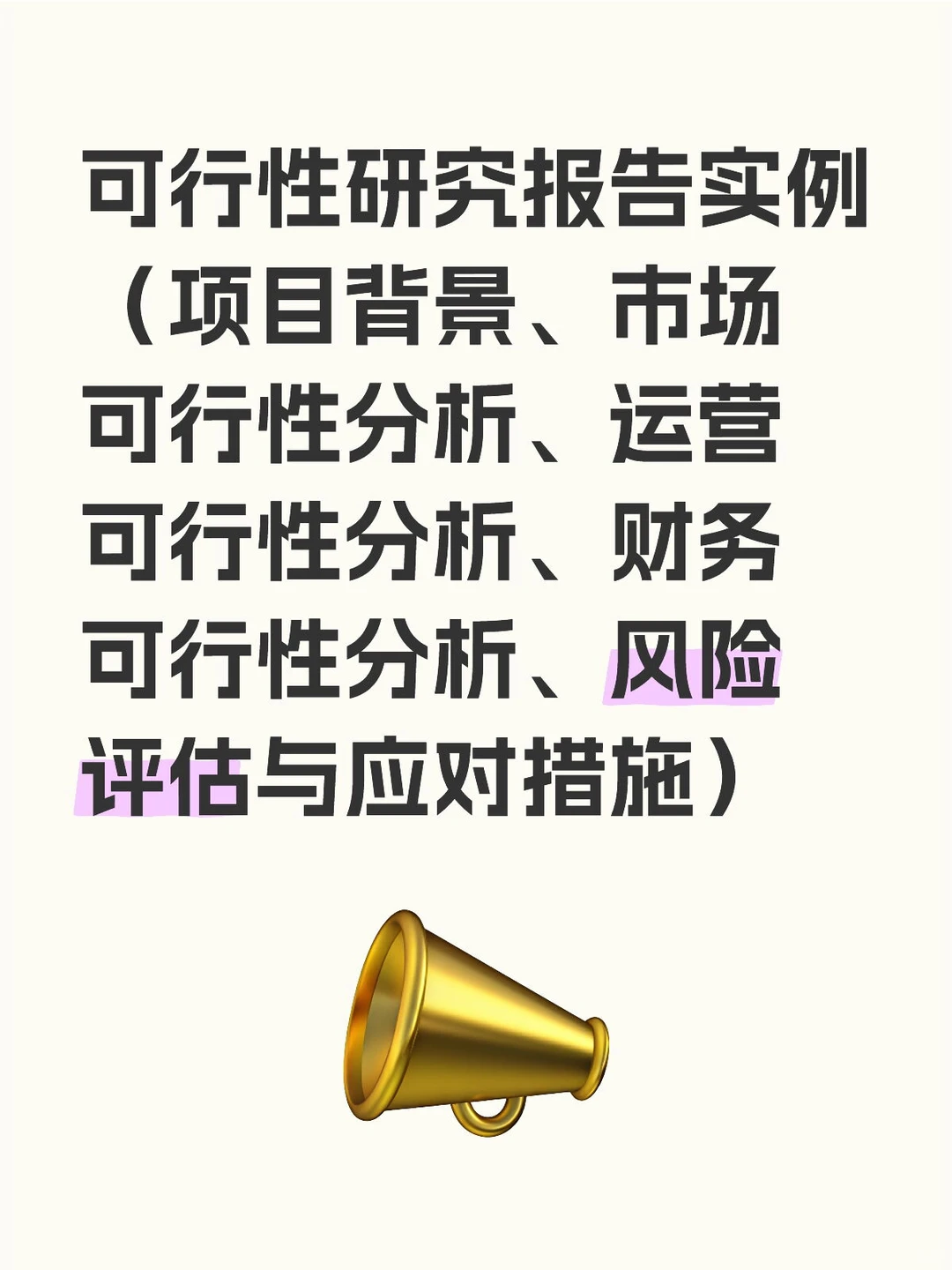 投资可行性研究报告实例