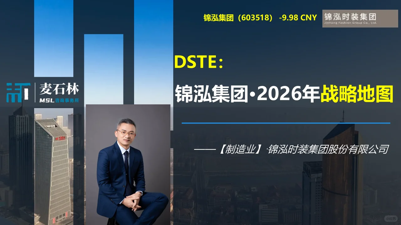 【锦泓集团】DSTE：2026年公司战略地图