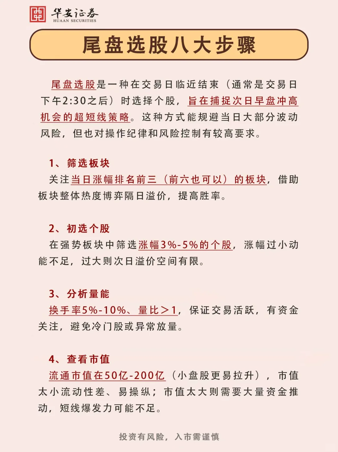 尾盘选股八大步骤！！！