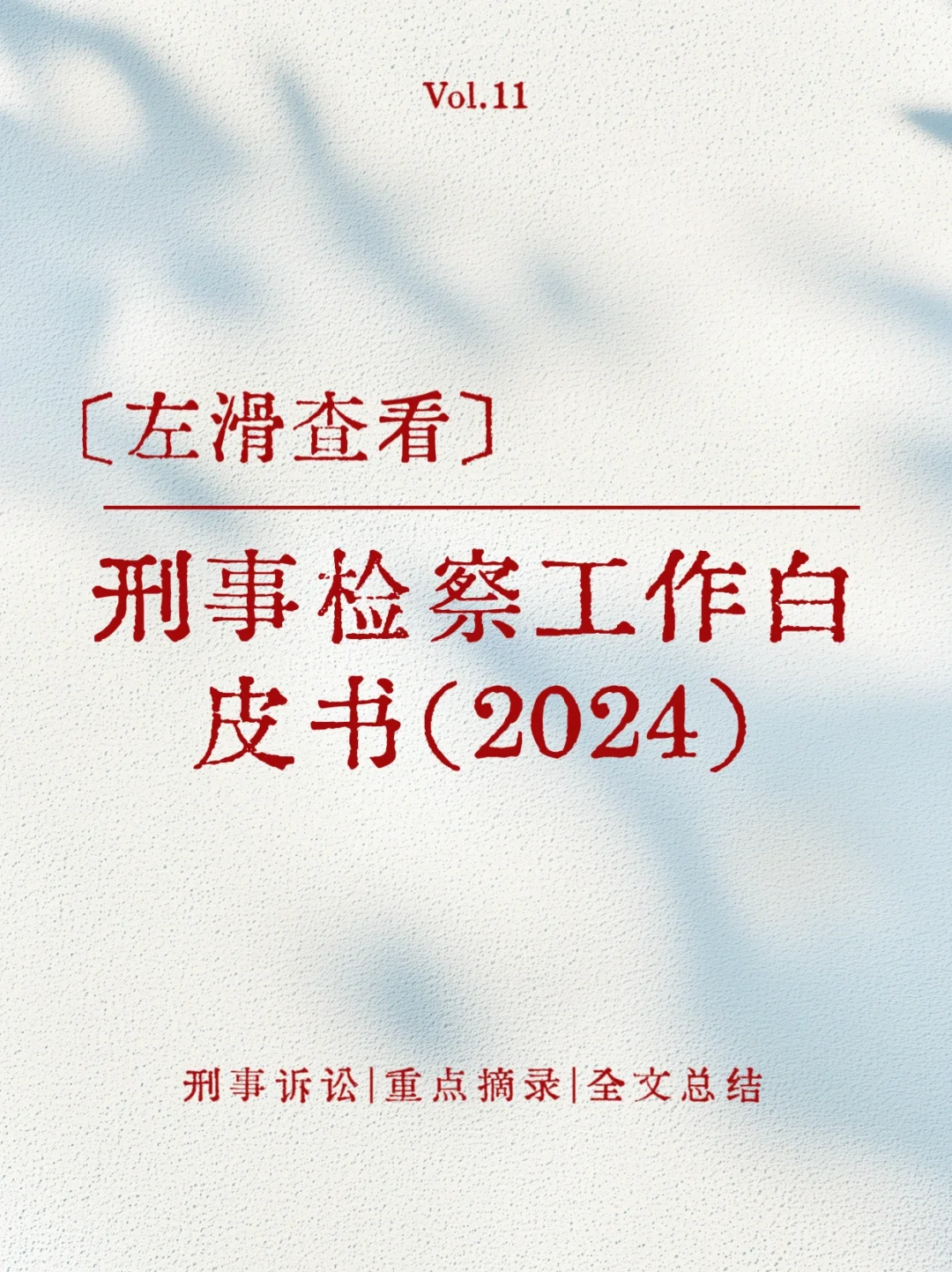 重点摘录｜刑事检察白皮书（2024）