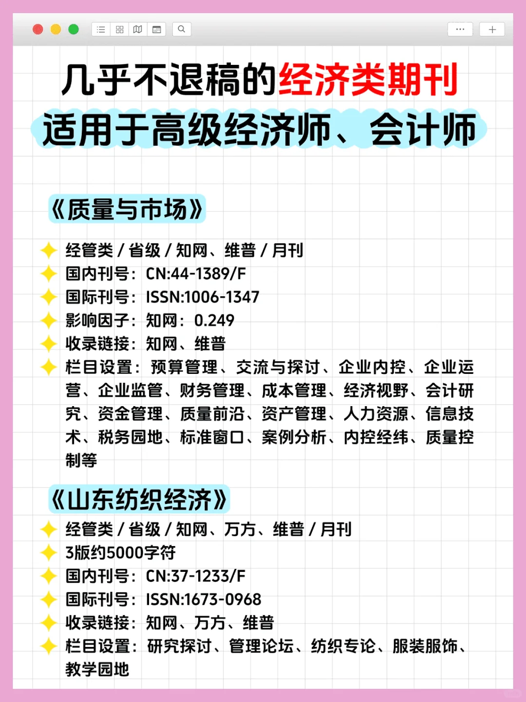 高级经济师千万不要不清楚流程就发论文