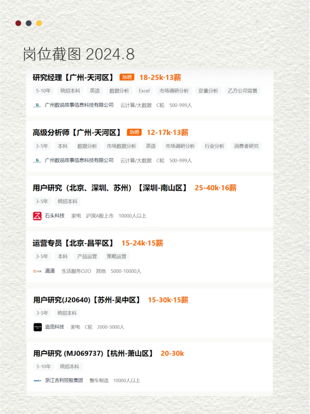 每天吃透一个新职业|用户研究