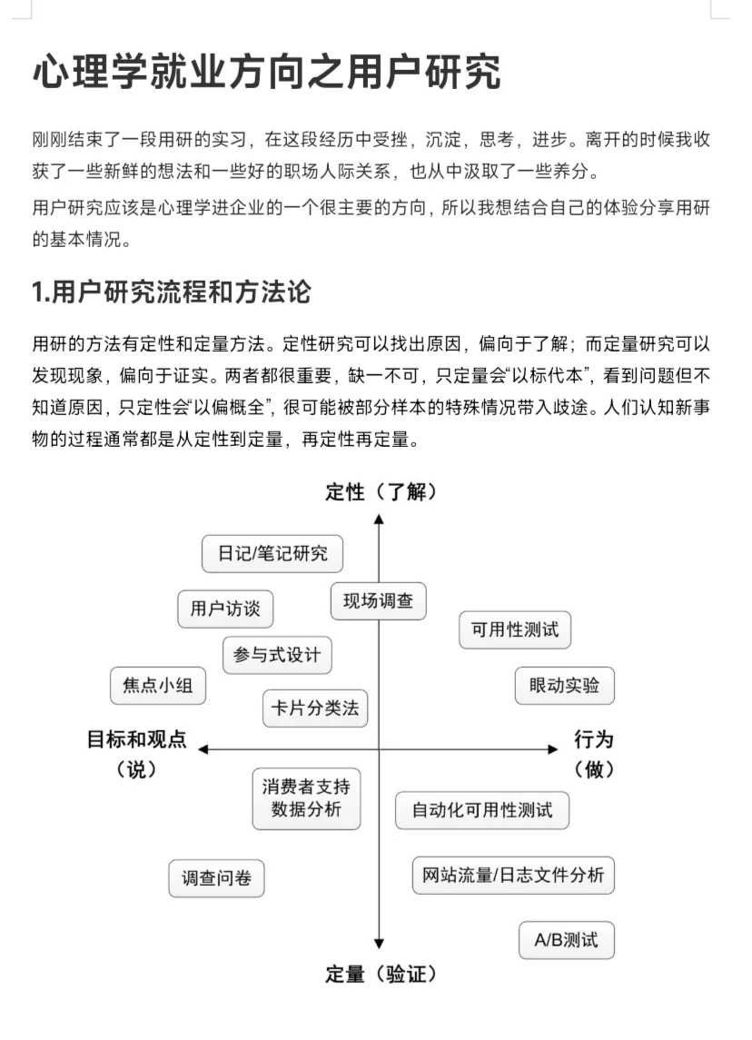 心理学就业方向之用户研究